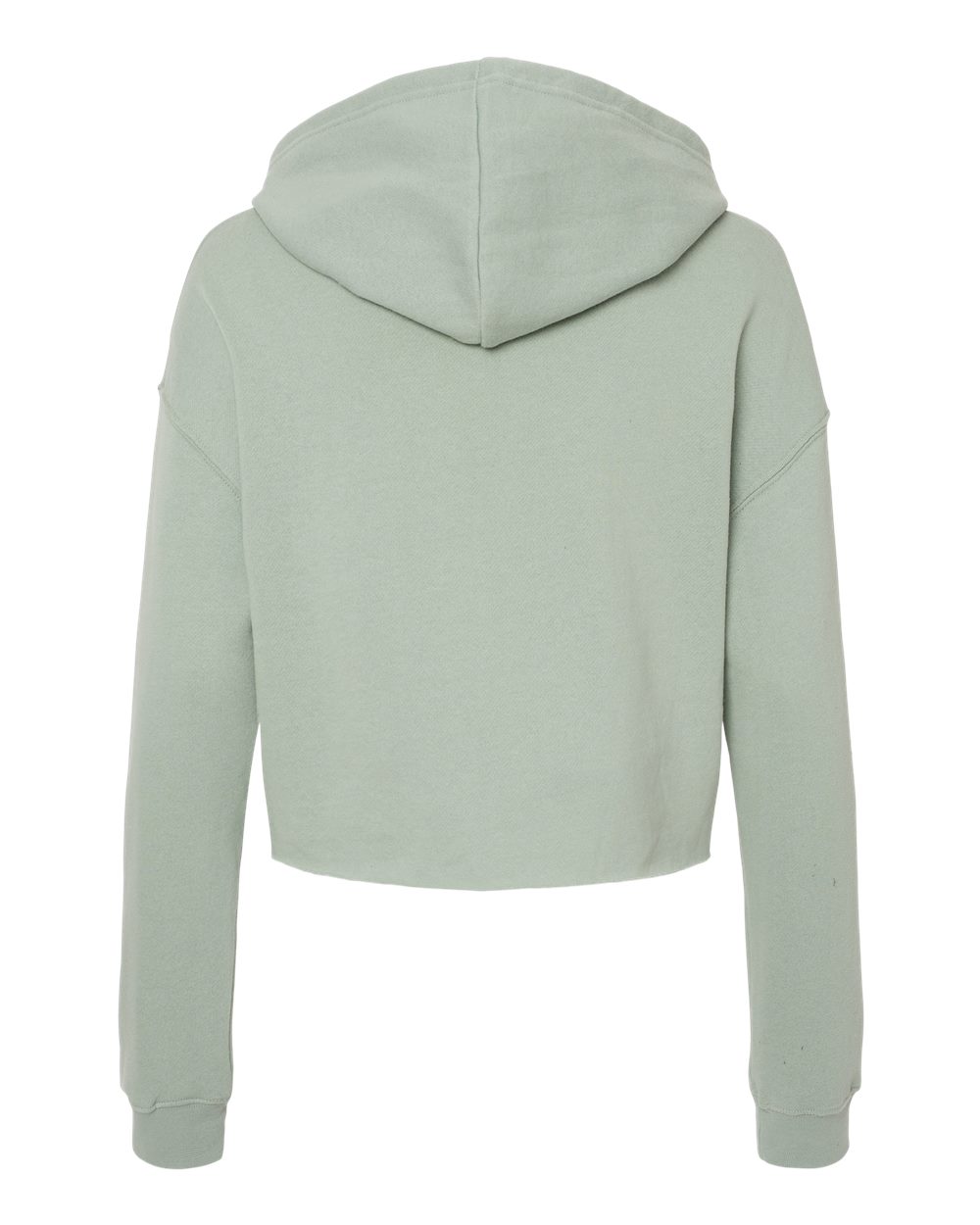 Rear View of Sage Women’s Lightweight Crop Hooded Sweatshirt - AFX64CRP