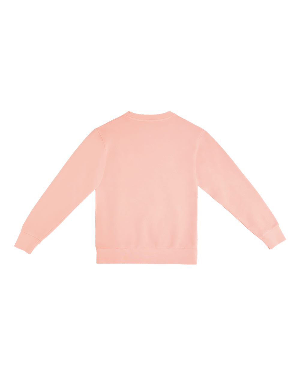 Rear View of Salmon Pigment-Dyed Crewneck Sweatshirt - LS16004
