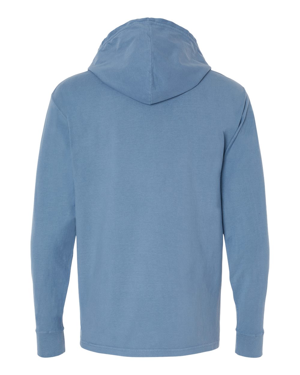 Rear View of Saltwater Garment-Dyed Jersey Hooded Long Sleeve T-Shirt - GDH280