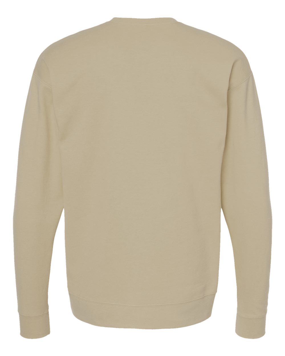 Rear View of Sand Fleece Crewneck Sweatshirt - 340