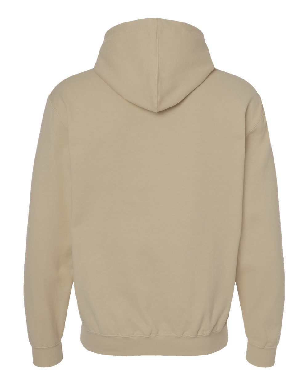 Rear View of Sand Fleece Hooded Sweatshirt - 320