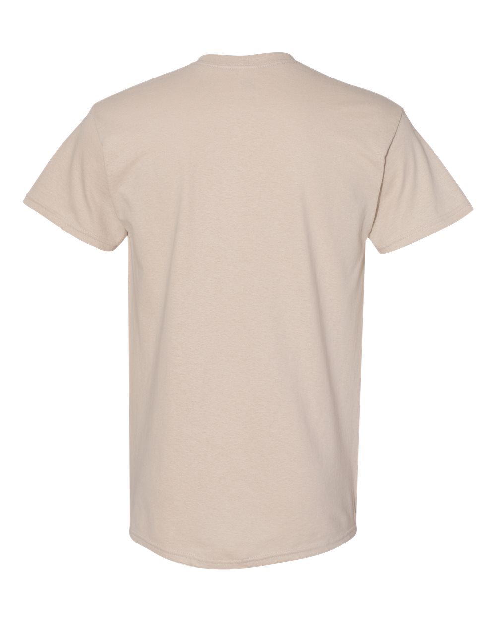 Rear View of Sand Heavy Cotton™ T-Shirt - 5000
