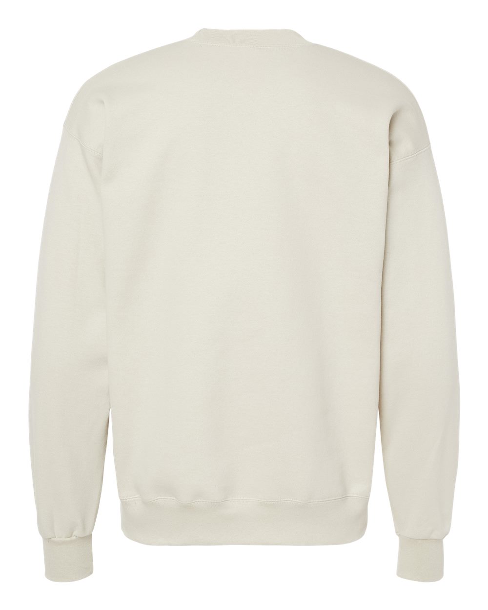 Rear View of Sand Ultimate Cotton® Crewneck Sweatshirt - F260