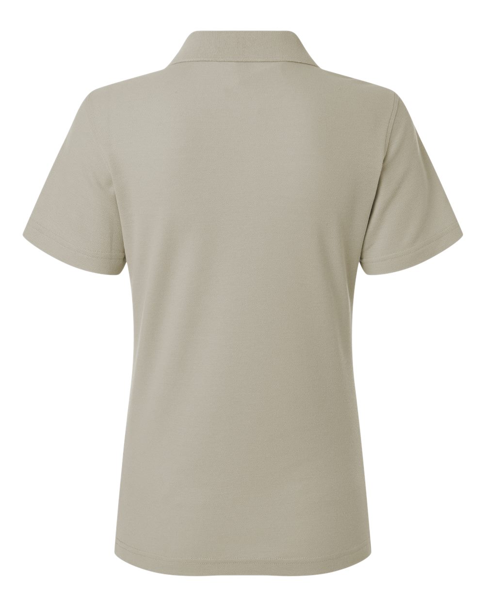 Rear View of Sand Women's Pique Polo - 62800L