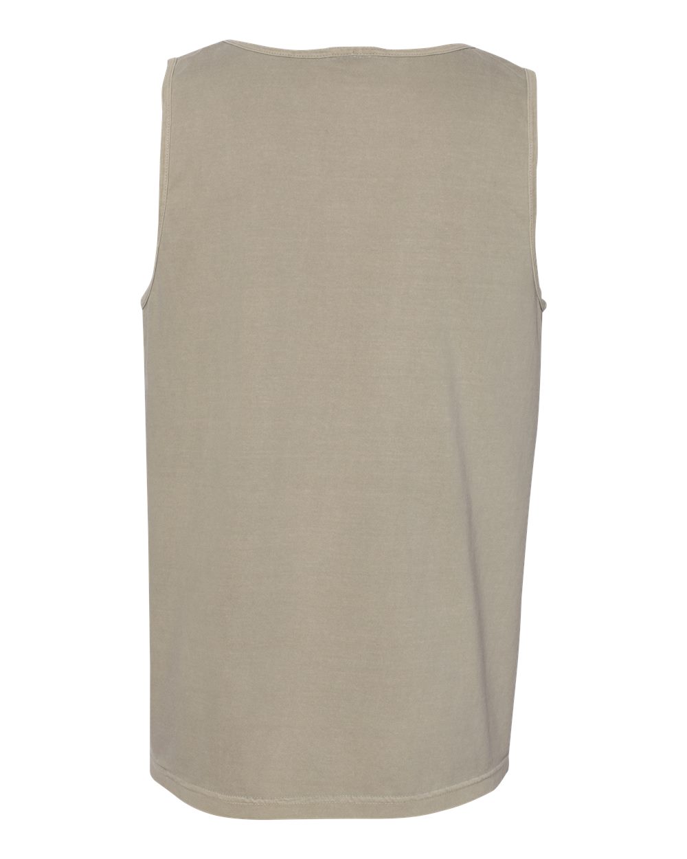 Rear View of Sandstone Garment-Dyed Heavyweight Tank Top - 9360