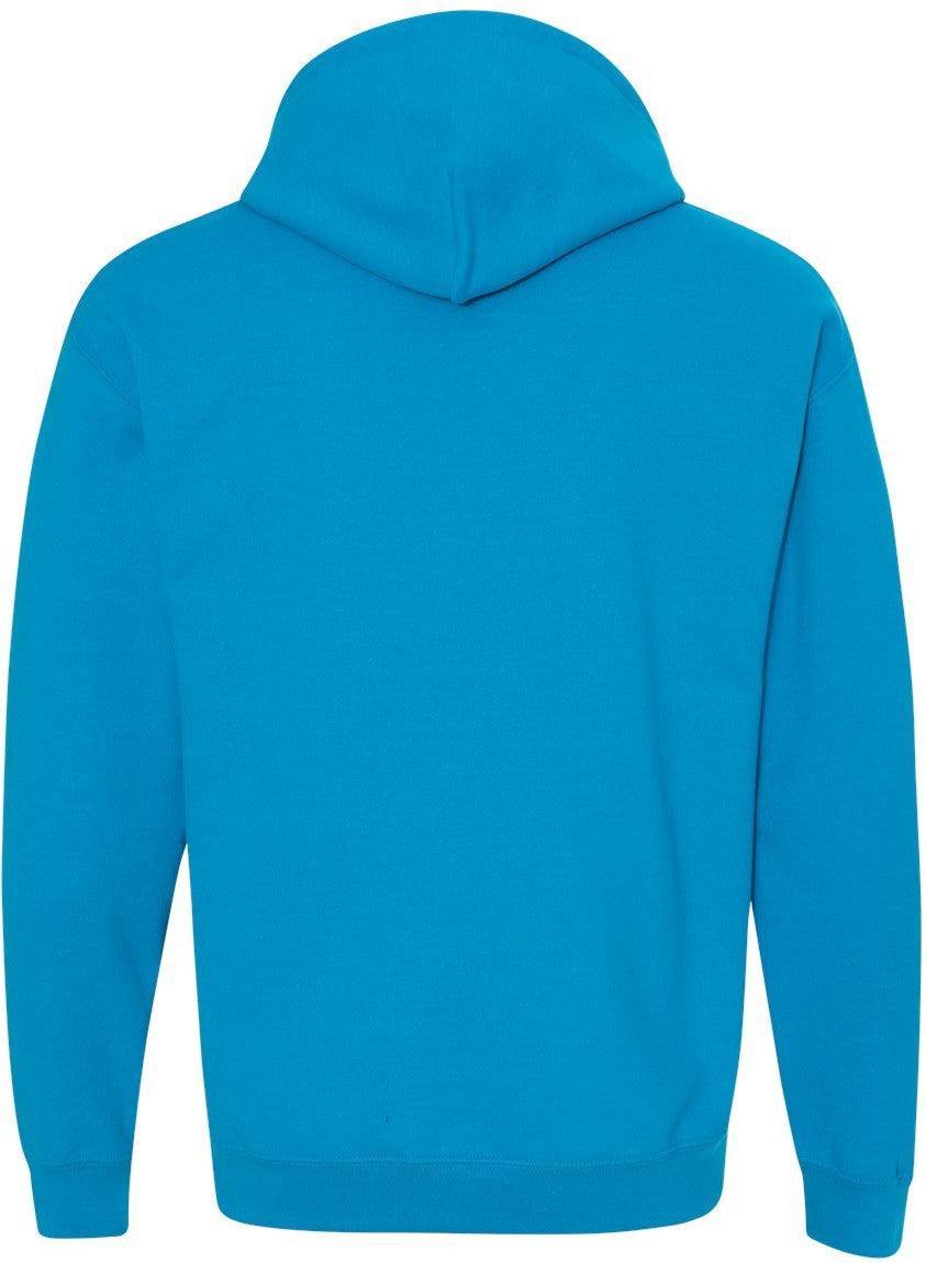 Rear View of Sapphire Heavy Blend™ Hooded Sweatshirt - 18500