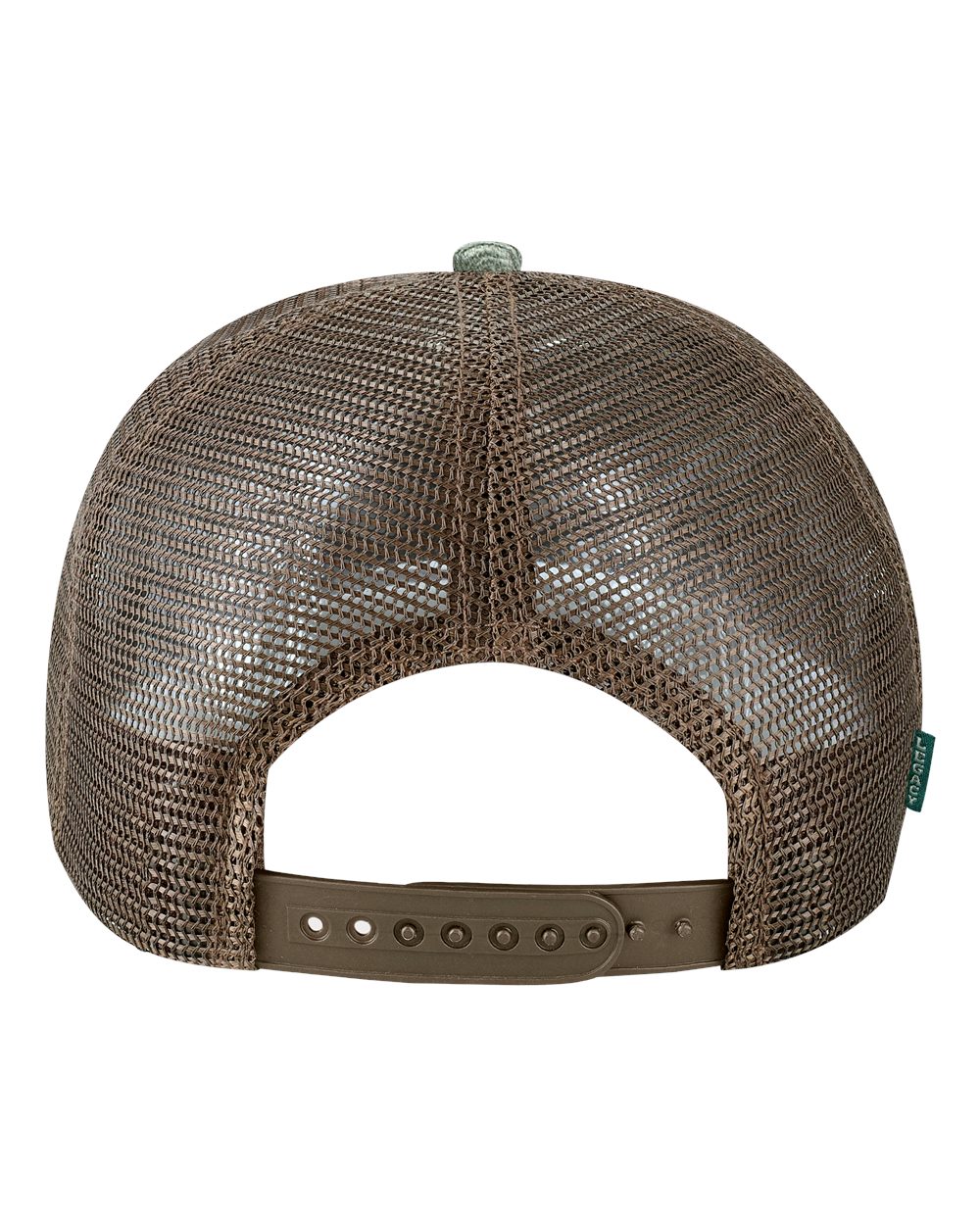Rear View of Sawgrass Corduroy/ Brown Five-Panel Trucker Cap - ROADIE