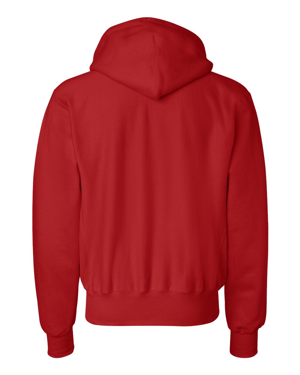 Rear View of Scarlet Reverse Weave® Hooded Sweatshirt - S101
