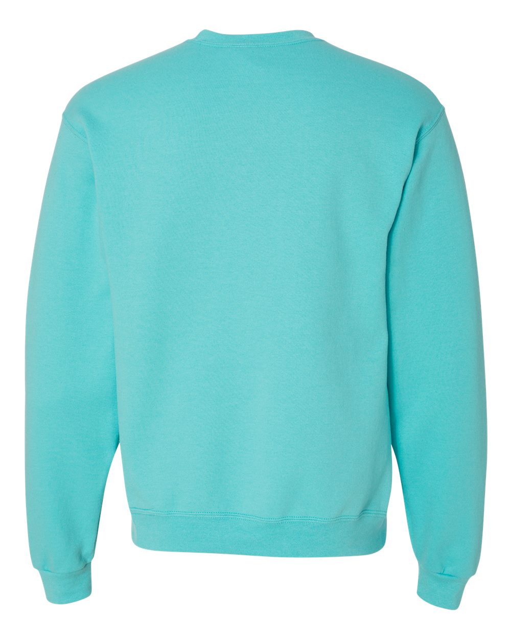 Rear View of Scuba Blue NuBlend® Crewneck Sweatshirt - 562MR