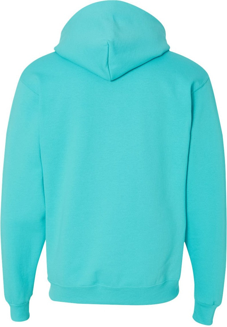 Rear View of Scuba Blue NuBlend® Hooded Sweatshirt - 996MR