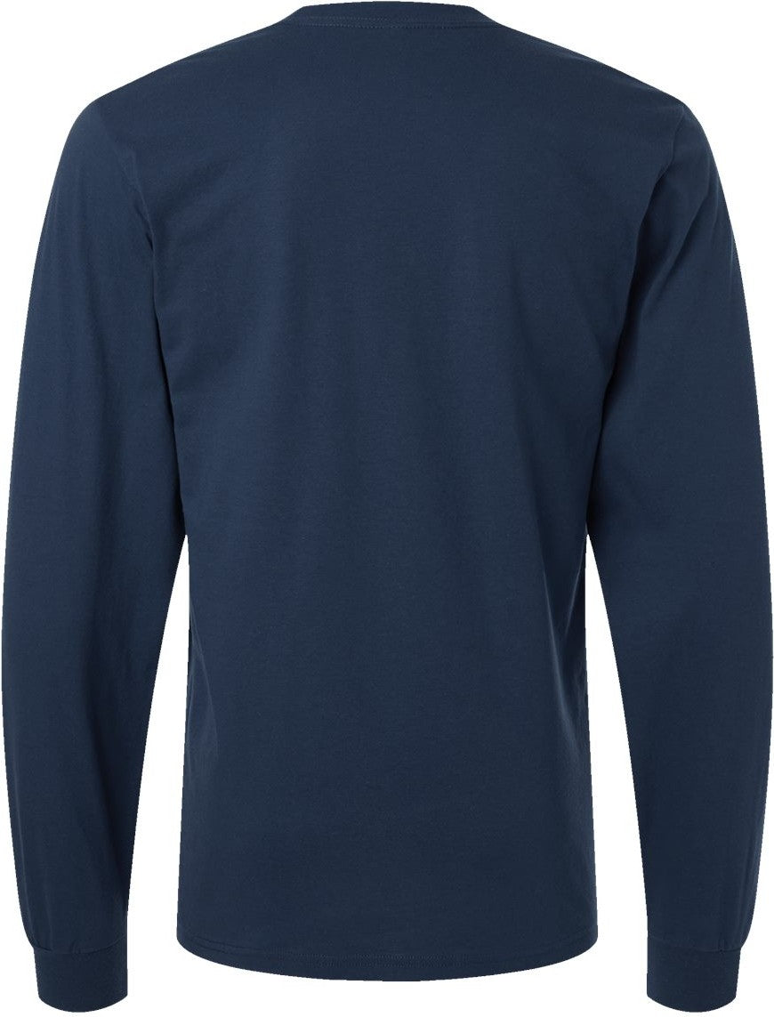 Rear View of Sea Blue Fine Jersey Long Sleeve Tee - 2007