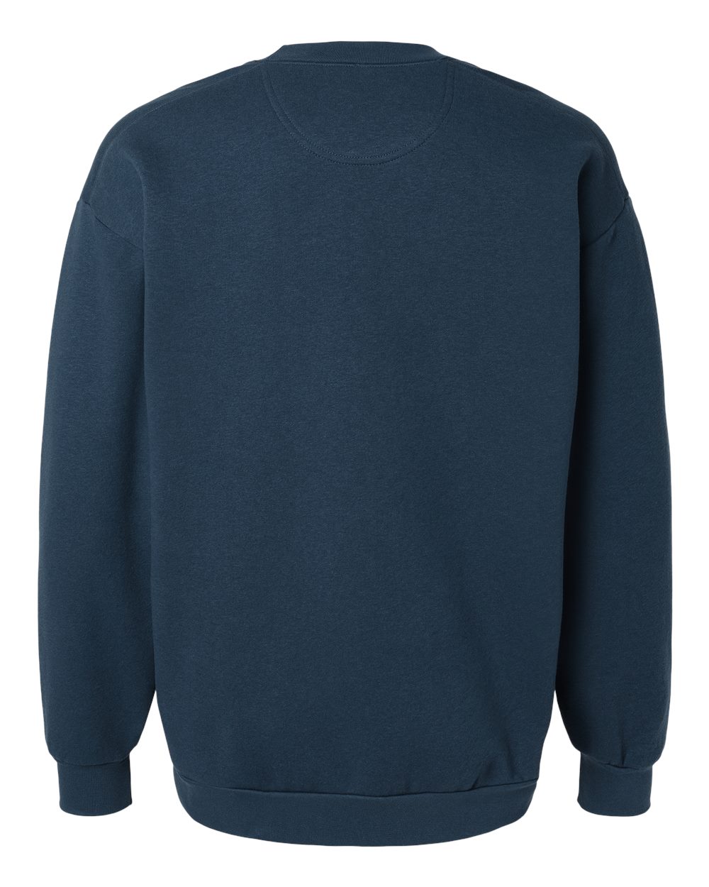 Rear View of Sea Blue ReFlex Fleece Crewneck Sweatshirt - RF496