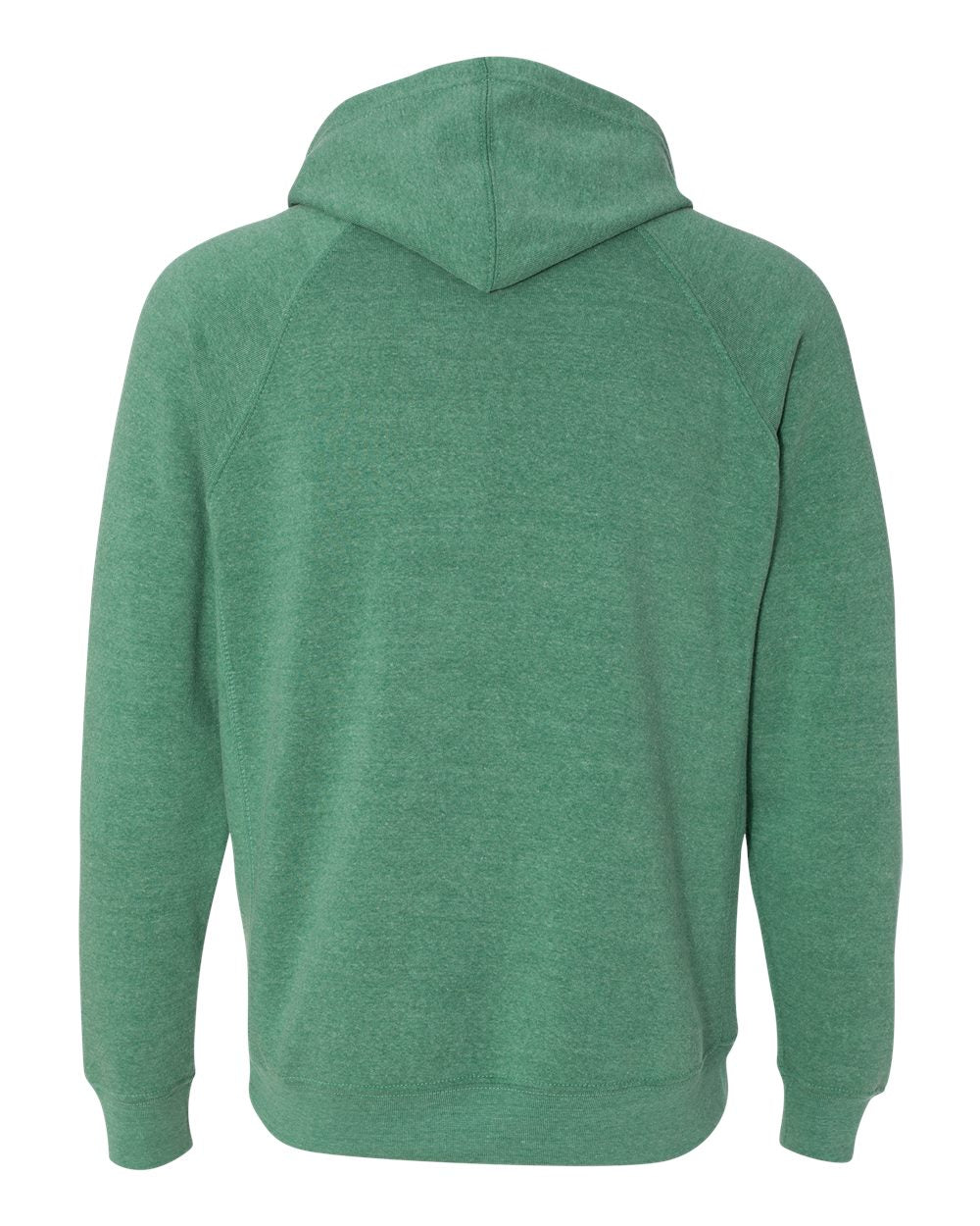 Rear View of Sea Green Special Blend Raglan Hooded Sweatshirt - PRM33SBP