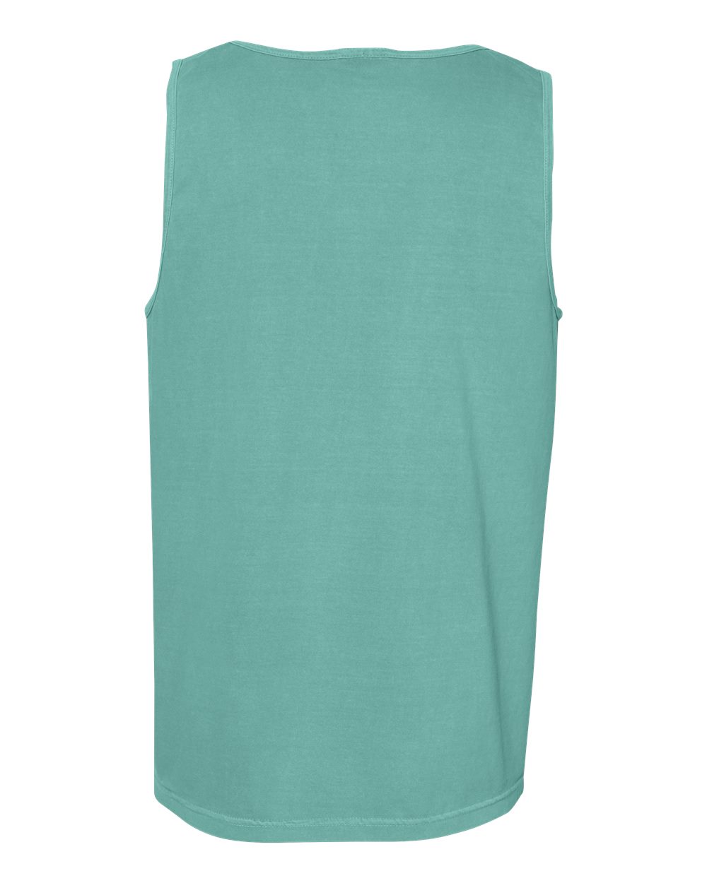 Rear View of Seafoam Garment-Dyed Heavyweight Tank Top - 9360