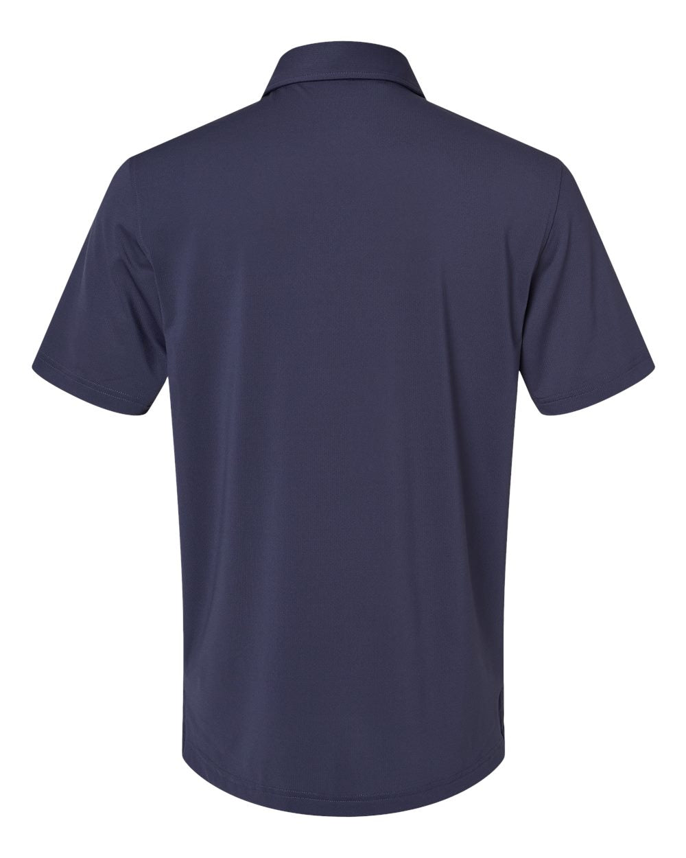 Rear View of Shadow Navy Button Down Short Sleeve Shirt - A595
