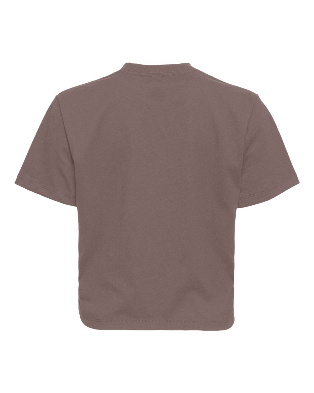 Rear View of Shiitake Women's Heavyweight Boxy T-Shirt - 7610
