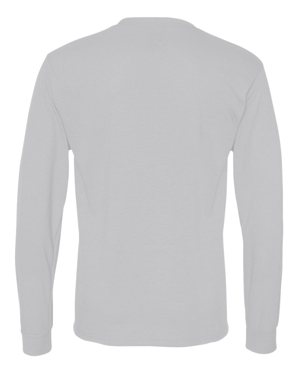 Rear View of Silver Dri-Power® Performance Long Sleeve T-Shirt - 21MLR