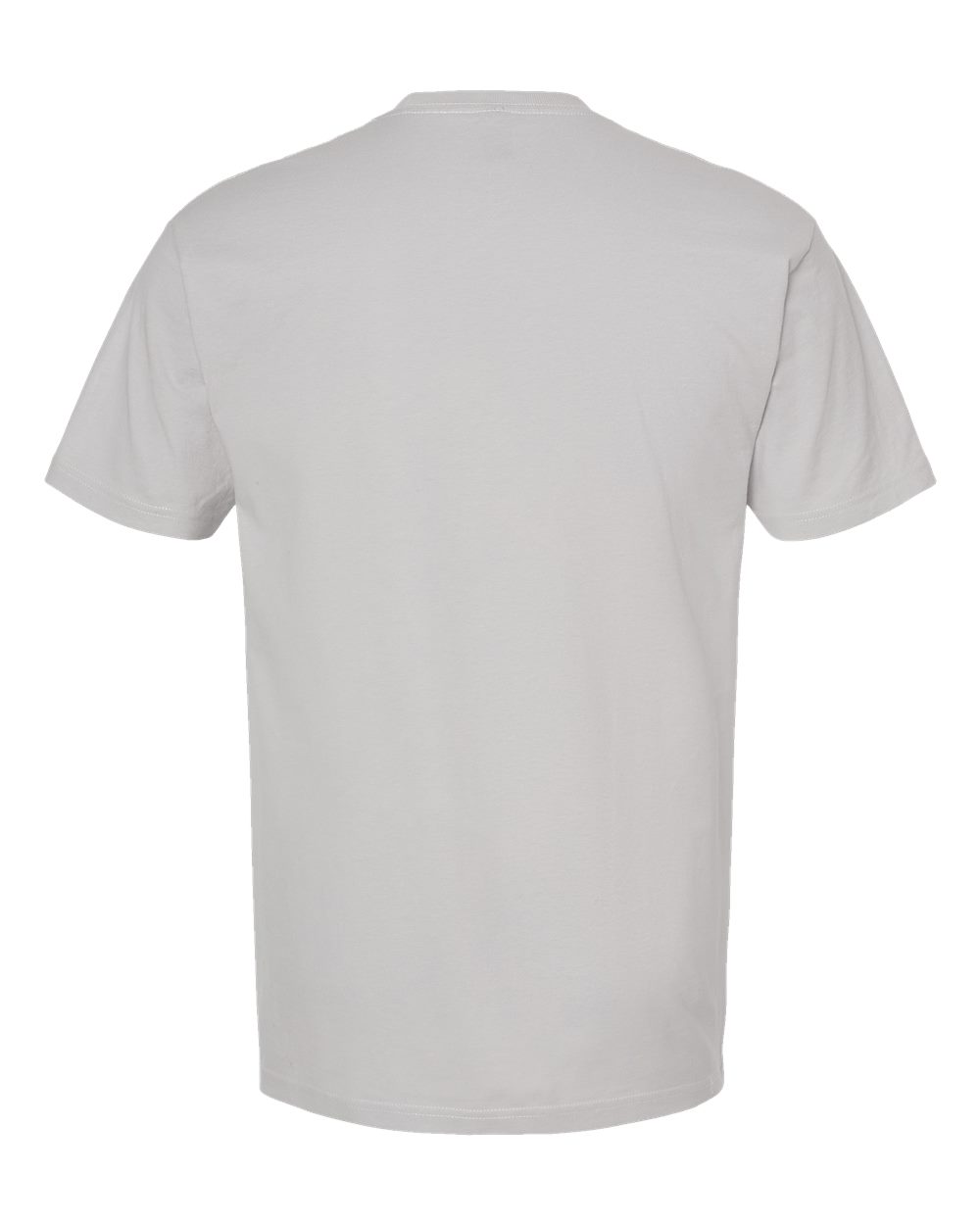 Rear View of Silver Heavyweight Jersey T-Shirt - 290