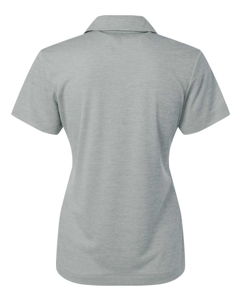 Rear View of Silver Melange Women's Performance Mélange Polo - 4HM00L