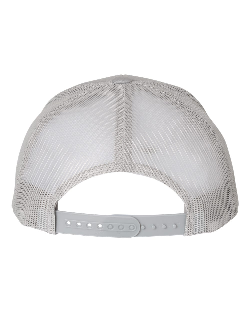 Rear View of Silver Retro Trucker Cap - 6606