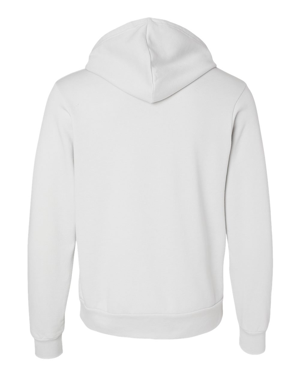Rear View of Silver Sponge Fleece Hoodie - 3719