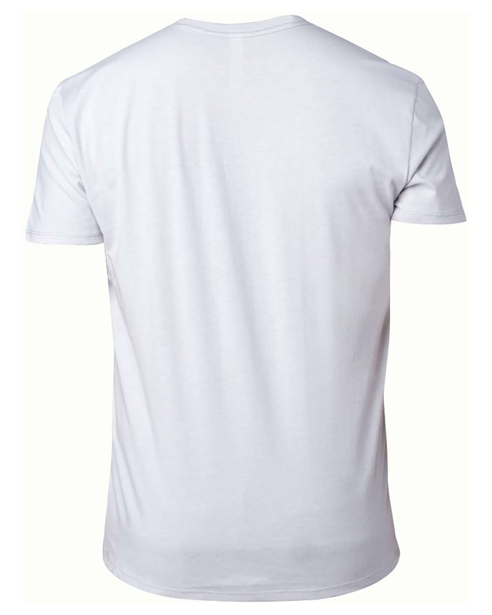 Rear View of Silver Ultimate CVC T-Shirt - 100A