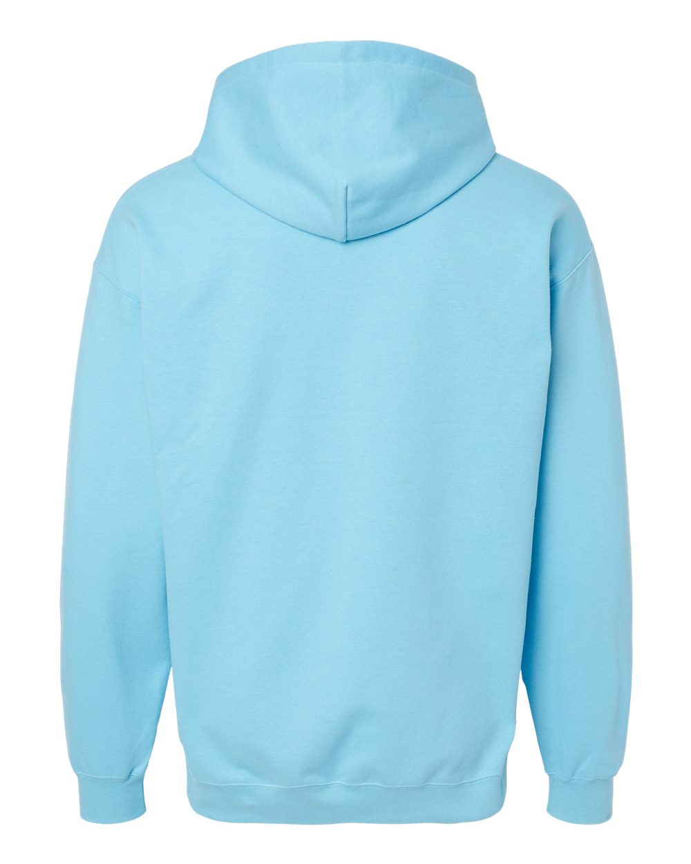 Rear View of Sky Softstyle® Midweight Hooded Sweatshirt - SF500