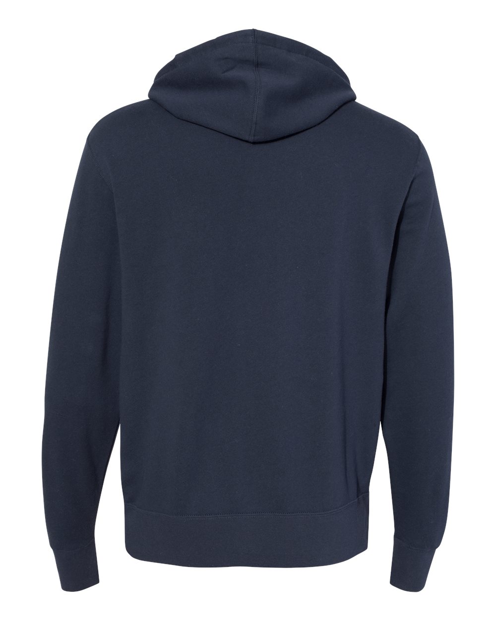 Rear View of Slate Blue Lightweight Hooded Sweatshirt - AFX90UN