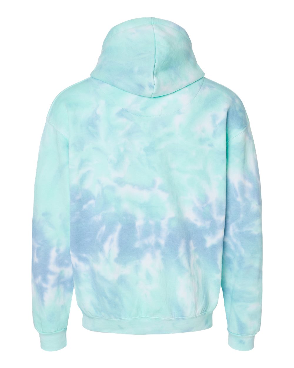 Rear View of Slushy Tie-Dyed Hooded Sweatshirt - 8777