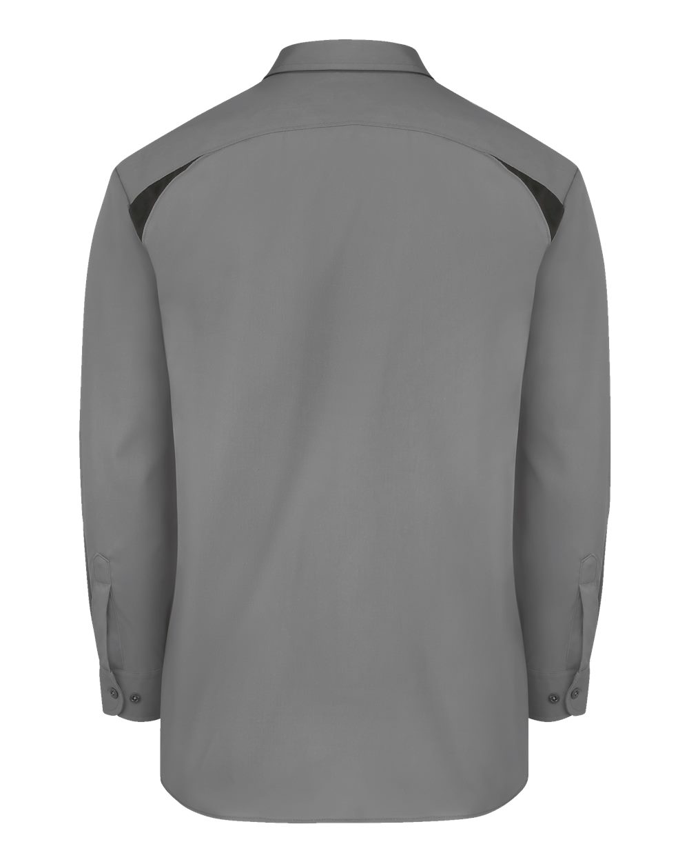Rear View of Smoke/ Black Long Sleeve Performance Team Shirt - 6605