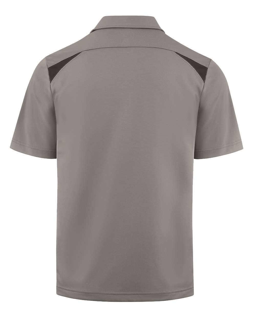 Rear View of Smoke/ Black Team Performance Short Sleeve Work Shirt - LS66