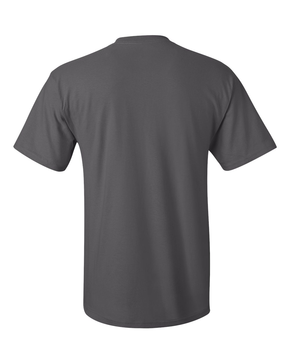 Rear View of Smoke Grey Authentic Pocket T-Shirt - 5590