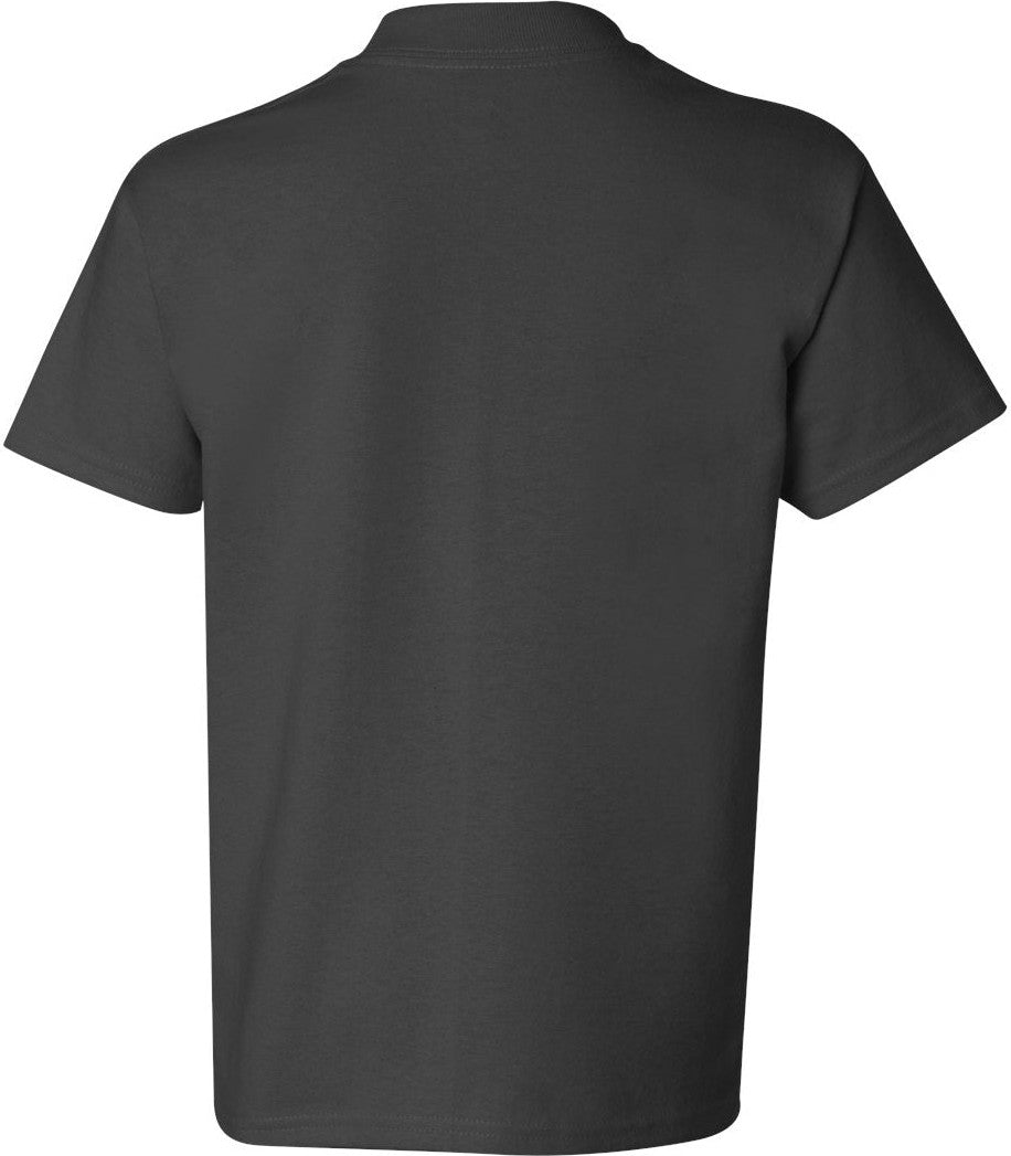 Rear View of Smoke Grey Authentic Youth T-Shirt - 5450