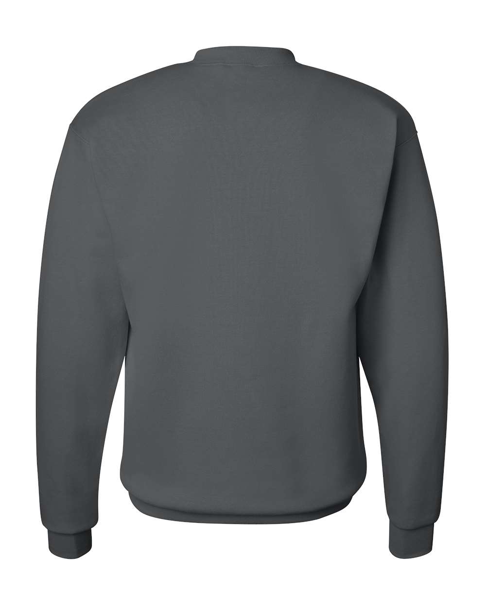 Rear View of Smoke Grey Ecosmart® Crewneck Sweatshirt - P160