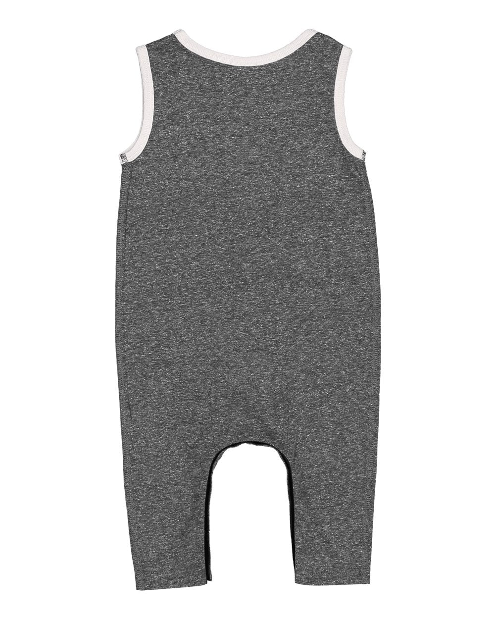 Rear View of Smoke Melange Infant Harborside Mélange Tank Romper - 4492