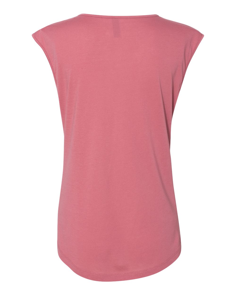 Rear View of Smoked Paprika Women's Festival Sleeveless Deep V-Neck T-Shirt - 5040