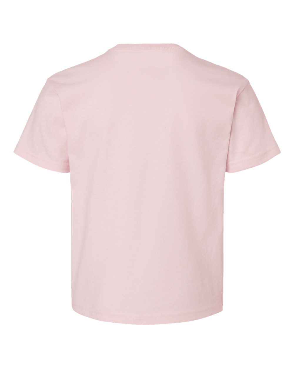 Rear View of Soft Pink Youth 6oz. Heavyweight Tee - 3010Y