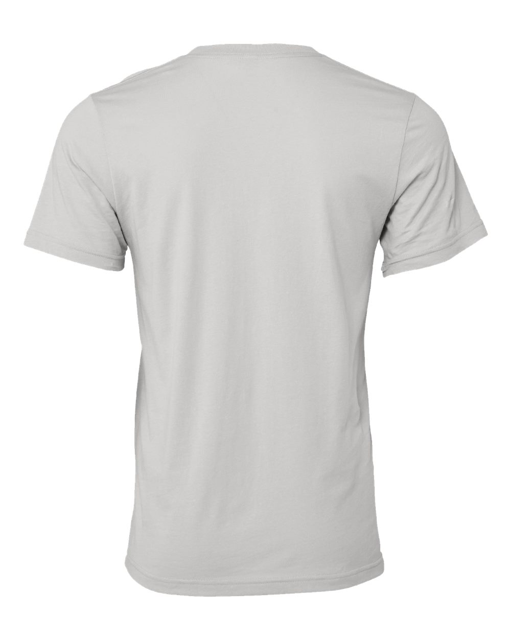 Rear View of Solid Athletic Grey Jersey Tee - 3001