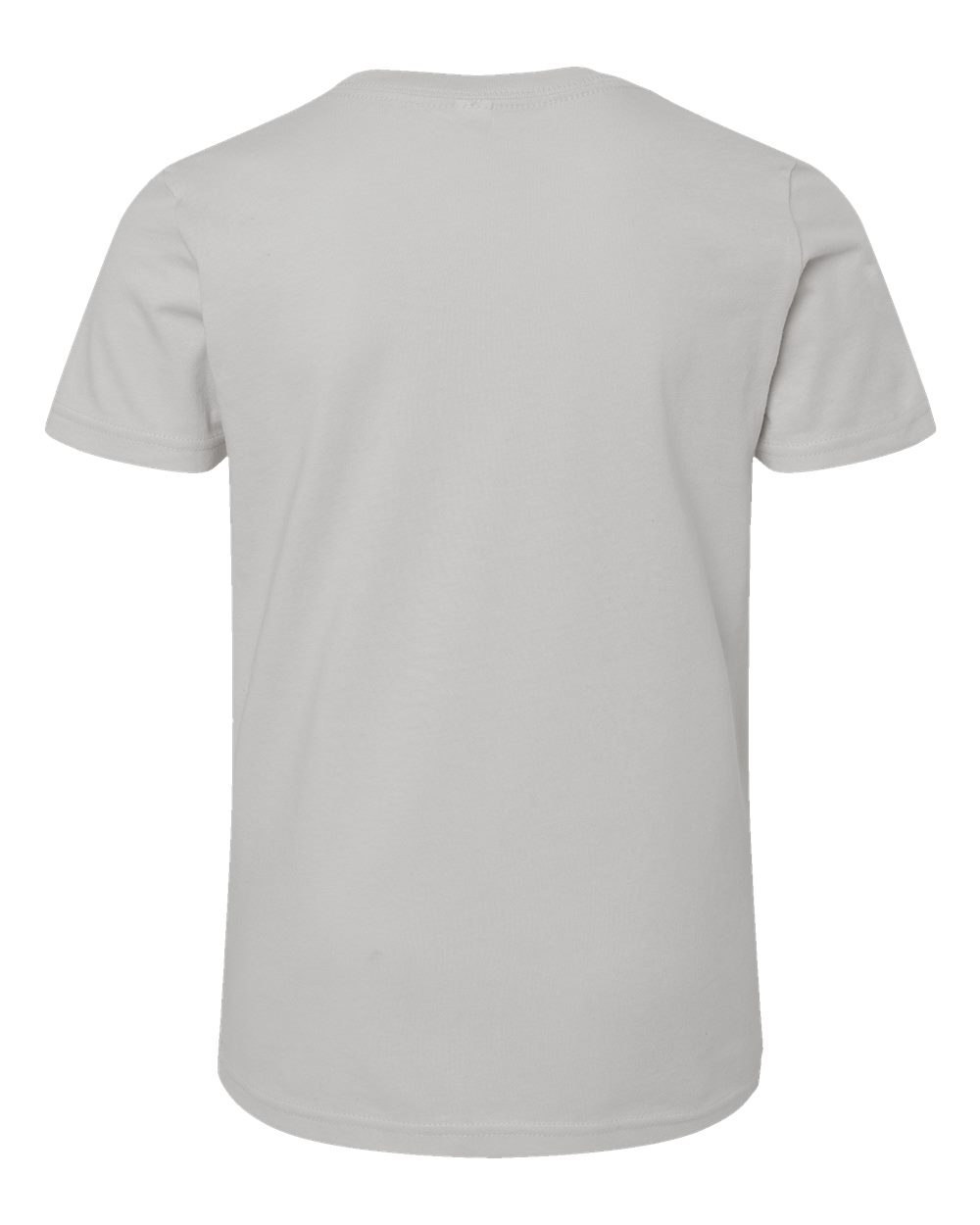 Rear View of Solid Athletic Grey Youth Jersey Tee - 3001Y