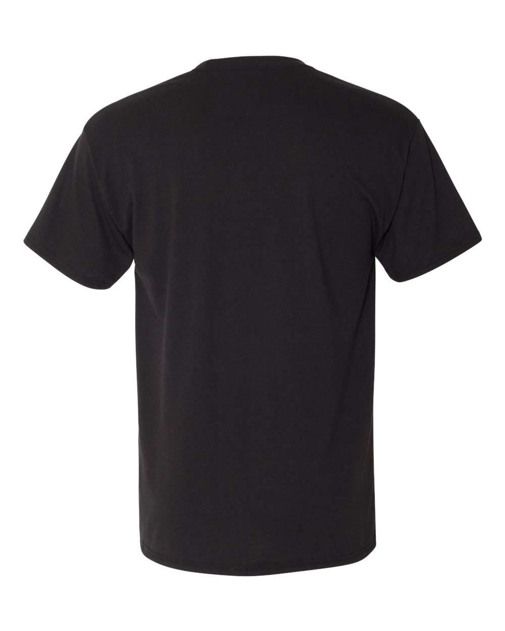 Rear View of Solid Black Triblend Perfect-T Triblend T-Shirt - 42TB