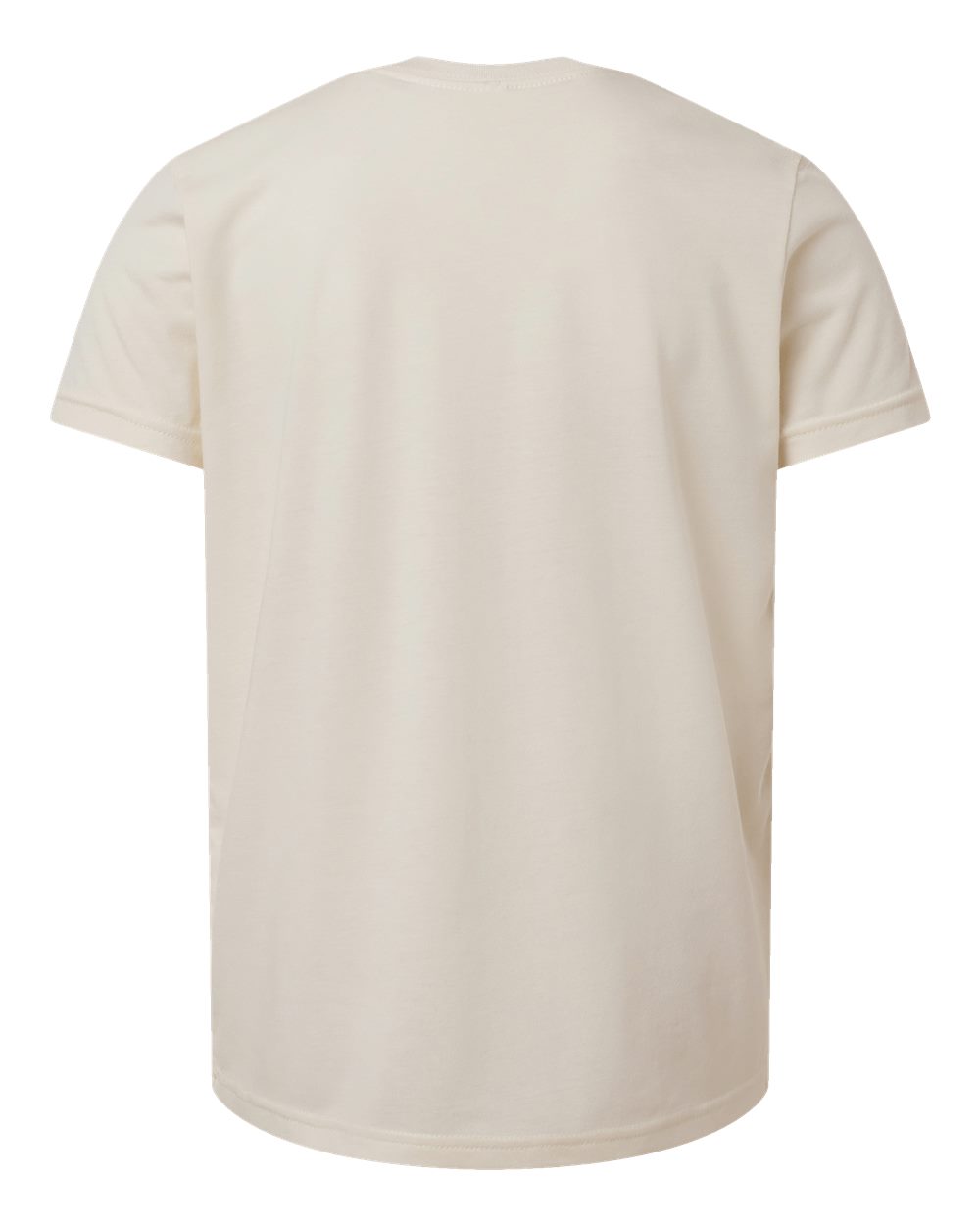 Rear View of Solid Natural Triblend Youth Triblend Tee - 3413Y