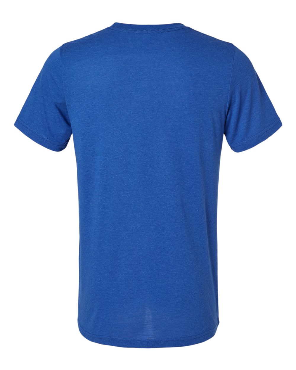 Rear View of Solid True Royal Triblend Triblend Tee - 3413