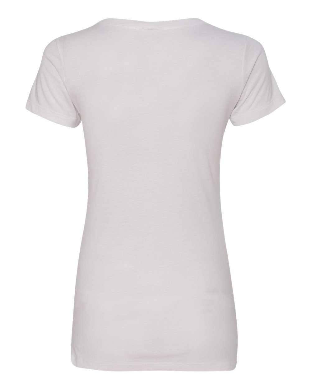 Rear View of Solid White Triblend Women's Triblend Tee - 8413