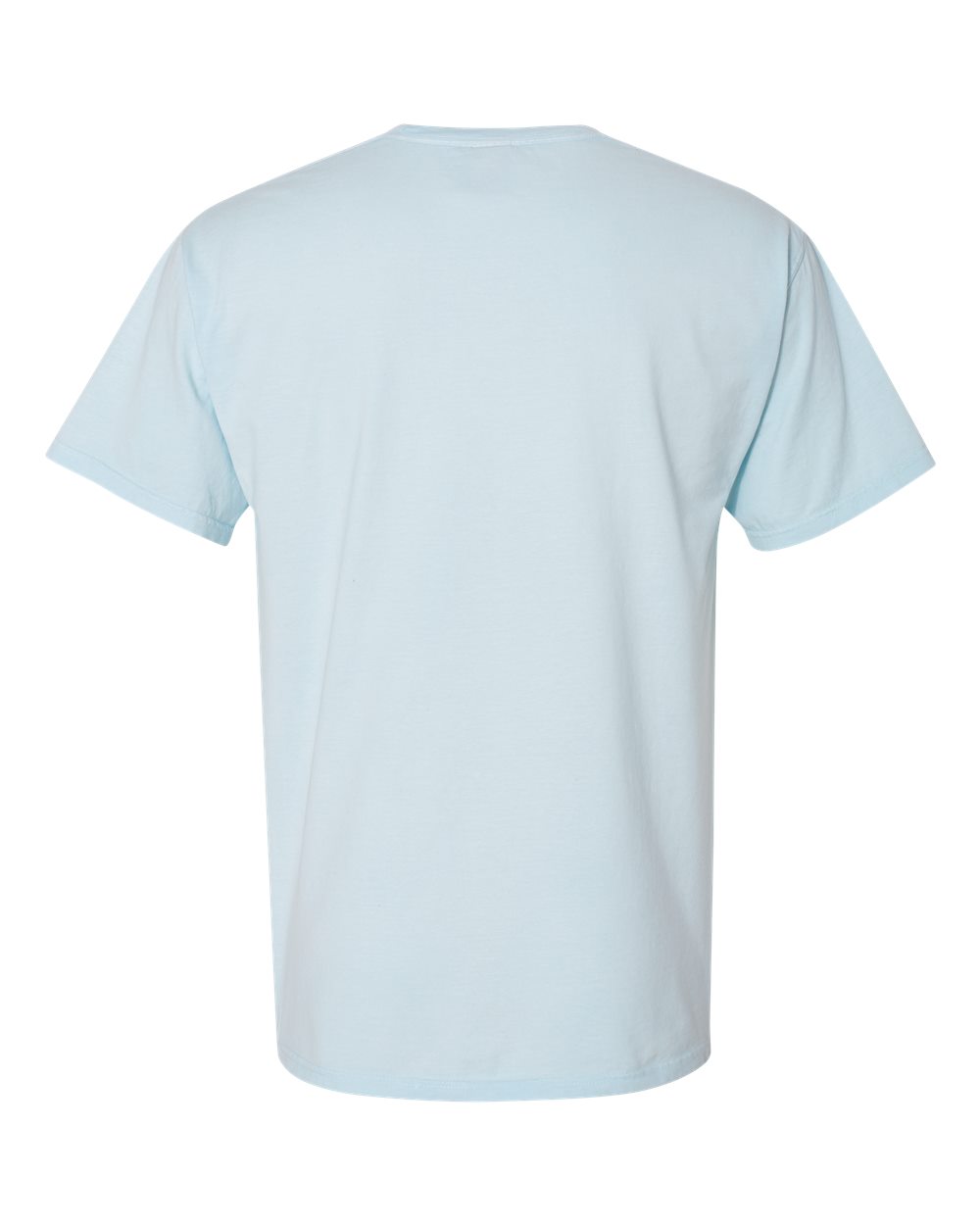 Rear View of Soothing Blue Garment-Dyed T-Shirt - GDH100
