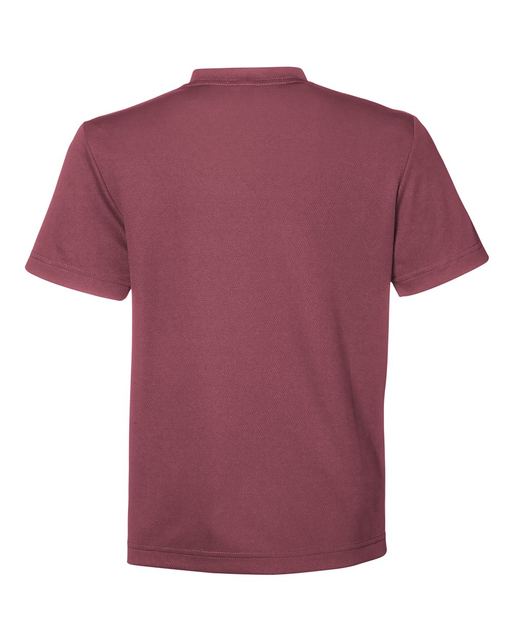 Rear View of Sport Dark Maroon Youth Zone Performance Mesh T-Shirt - TT15Y