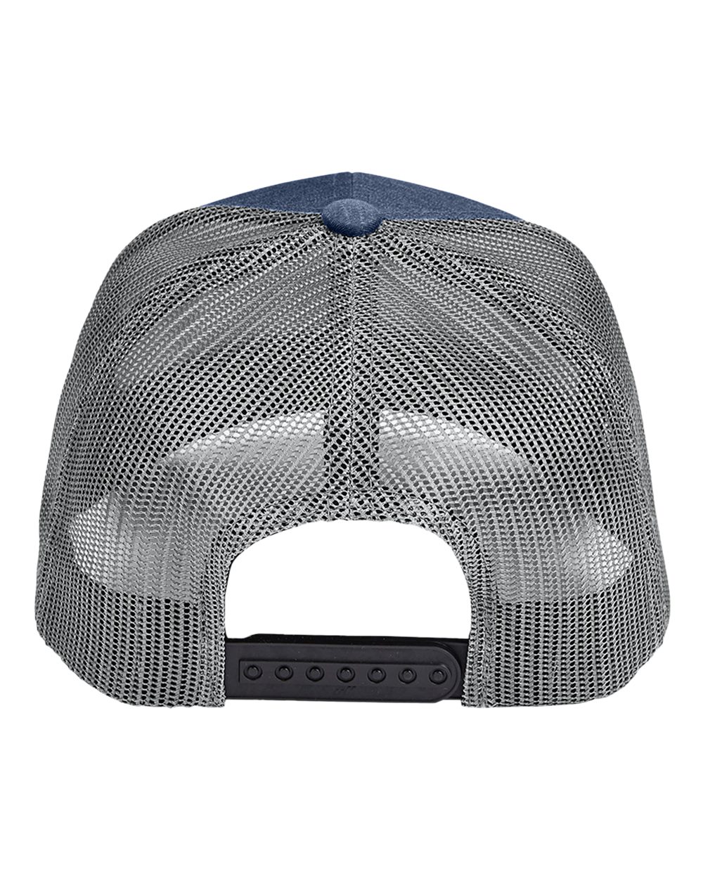 Rear View of Sport Dark Navy Heather/ Sport Graphite Zone Sonic Heather Trucker Cap - TT802