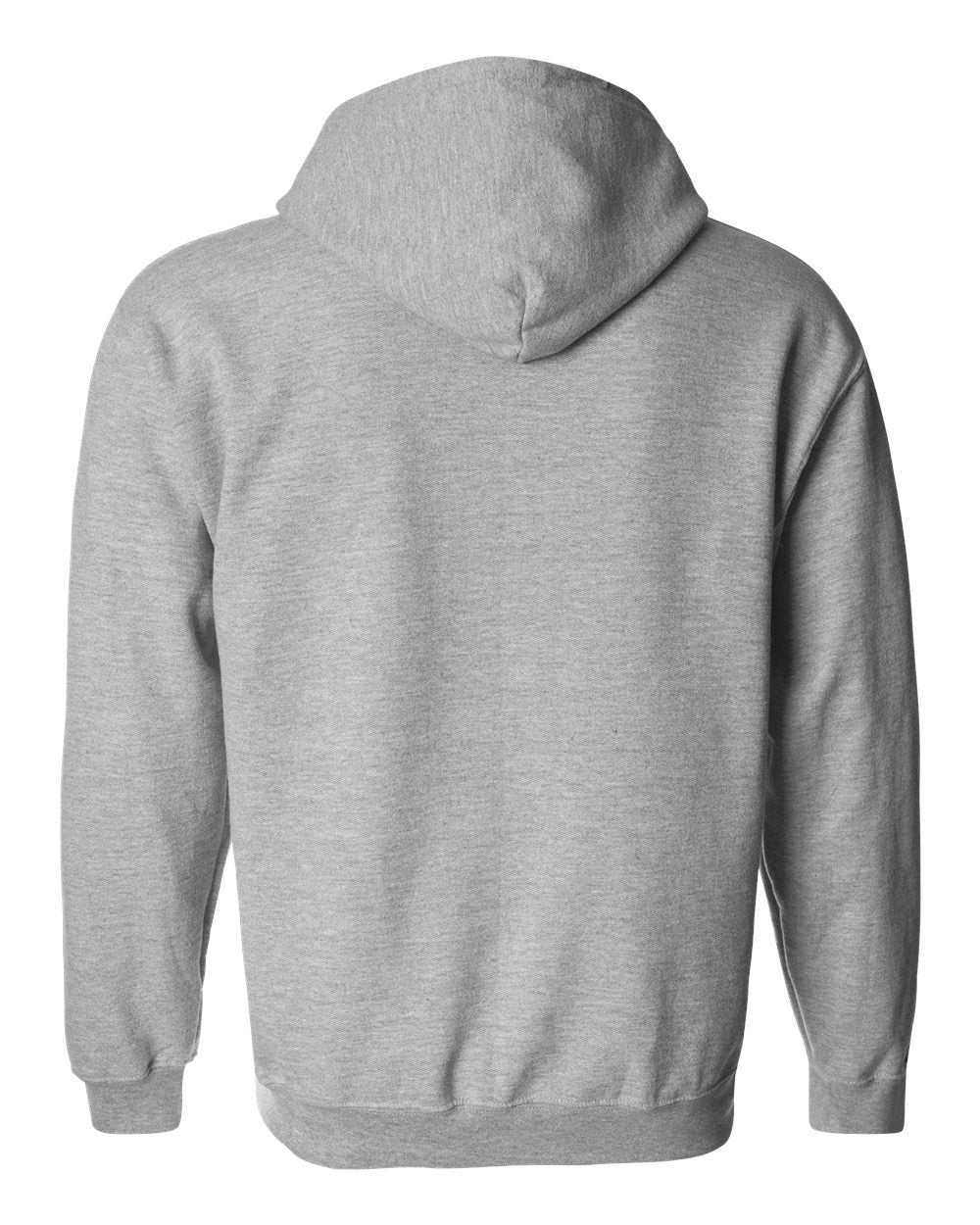 Rear View of Sport Grey Heavy Blend™ Full-Zip Hooded Sweatshirt - 18600