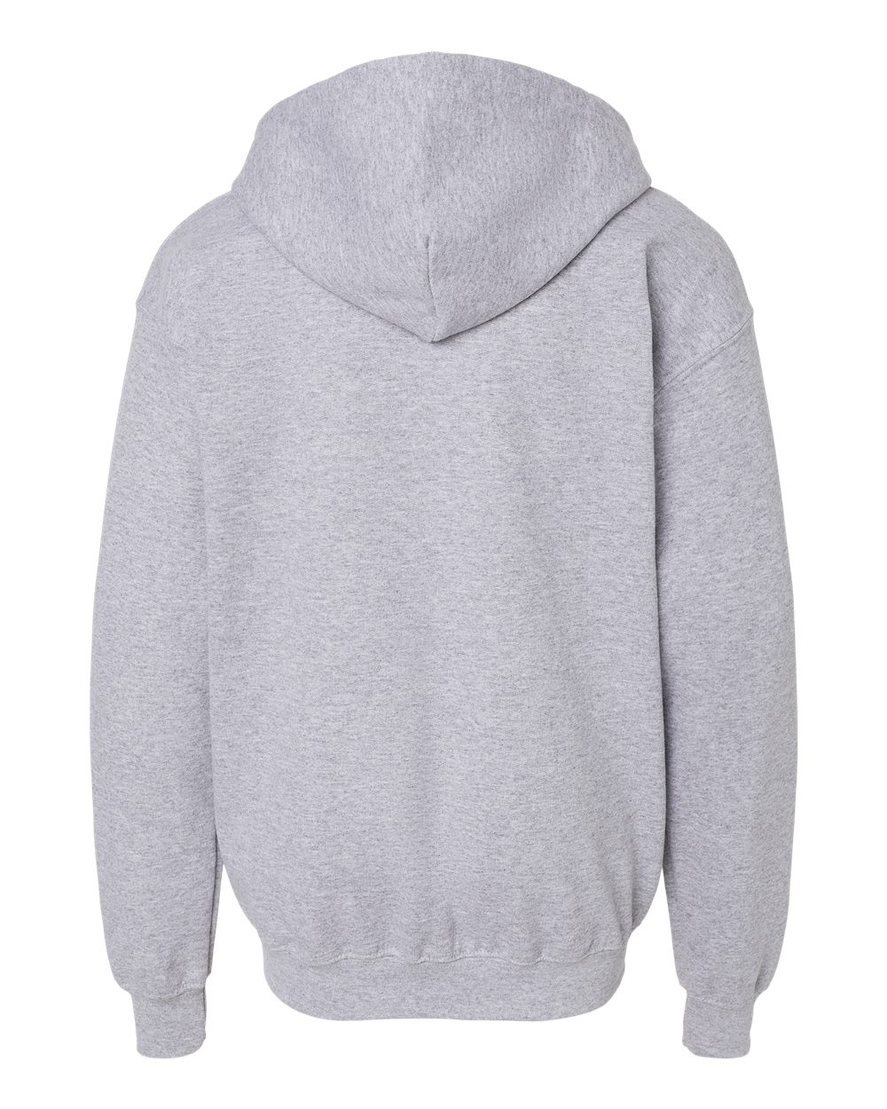 Rear View of Sport Grey Heavy Blend™ Youth Full-Zip Hooded Sweatshirt - 18600B