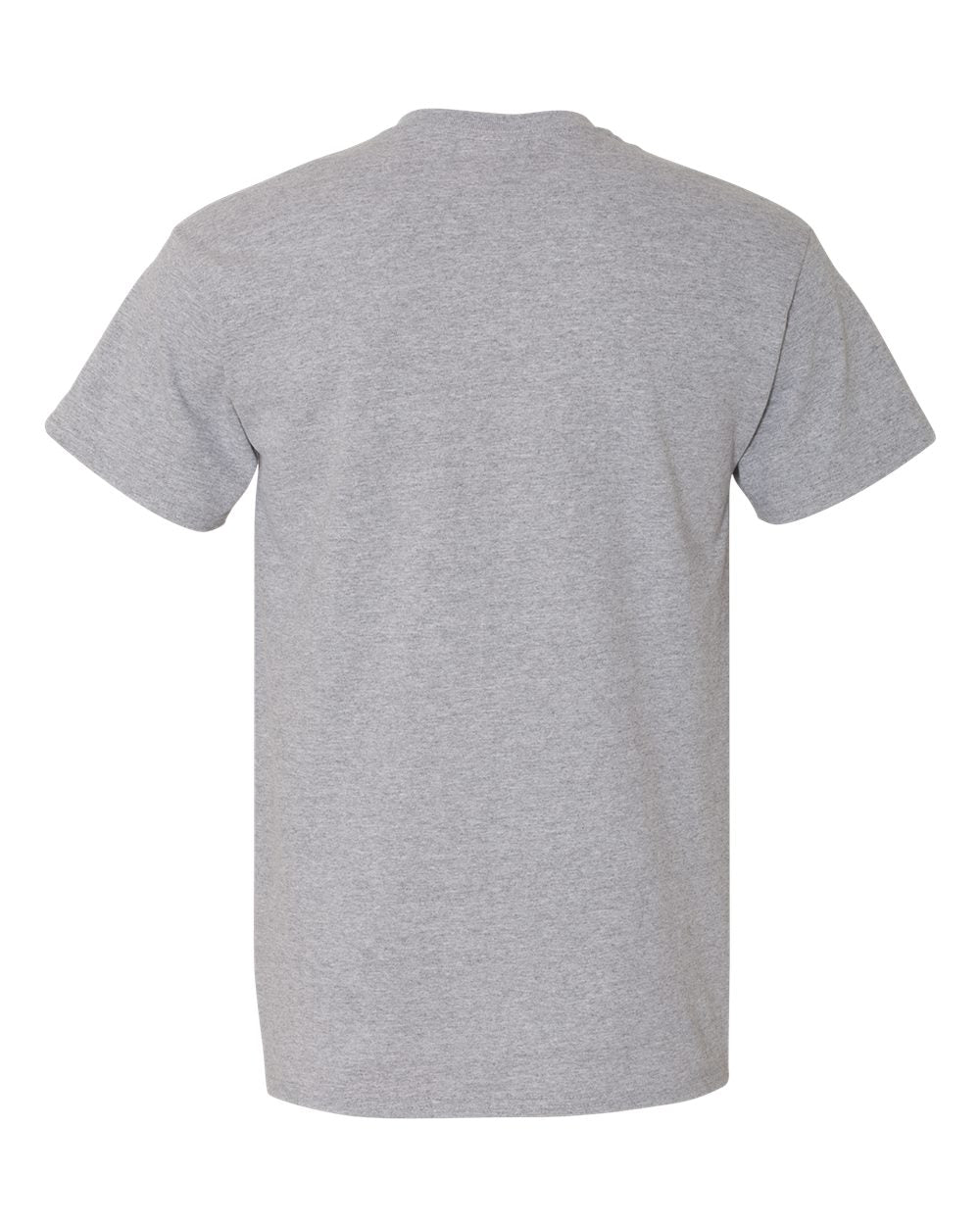 Rear View of Sport Grey Heavy Cotton™ Pocket T-Shirt - 5300