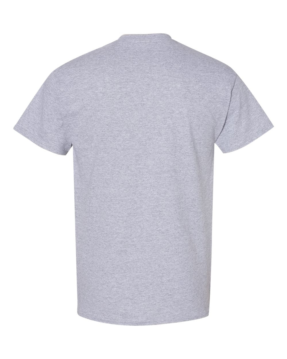 Rear View of Sport Grey Heavy Cotton™ T-Shirt - 5000